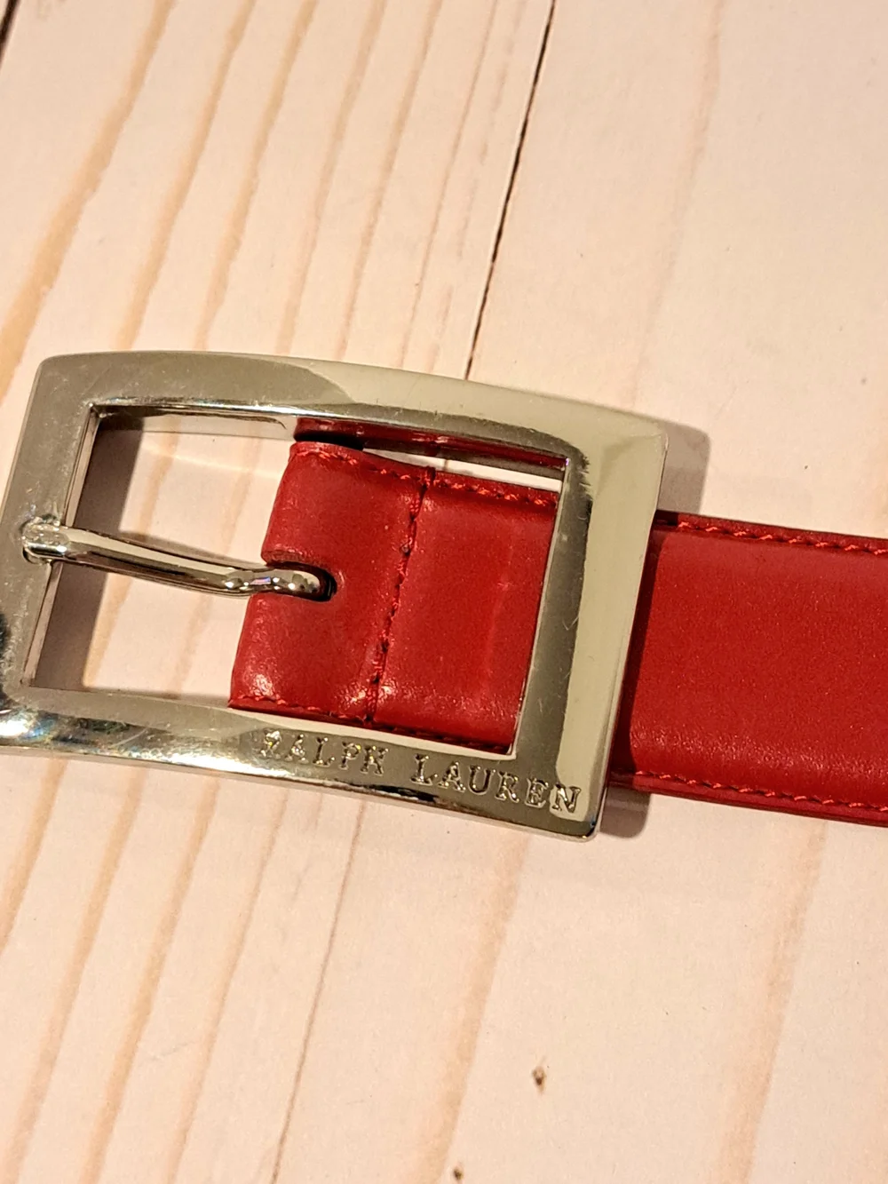 Ralph Lauren Red Leather Belt